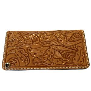 Vintage NWOT Mexico Hand Tooled Leather Wallet Snap ClosureGorgeous